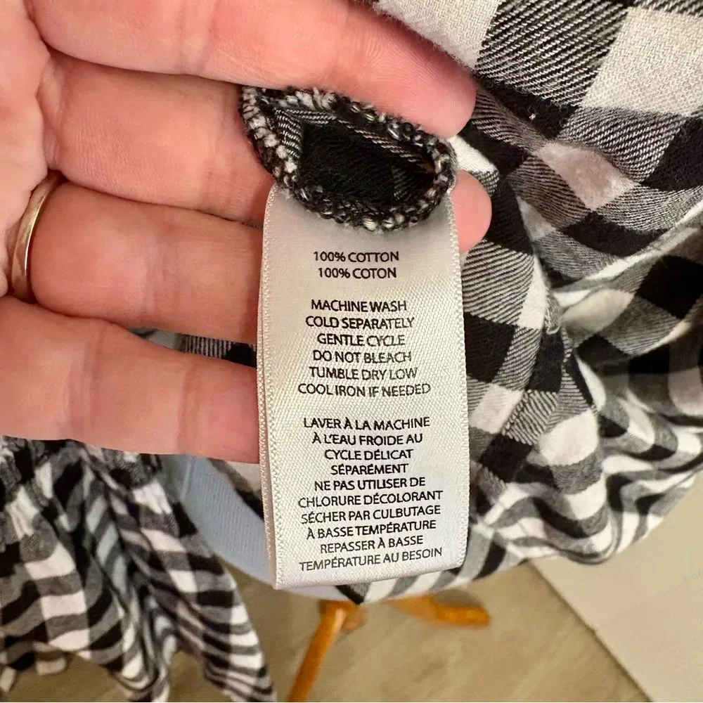 Beach Lunch Lounge Buffalo Plaid Blouse C2